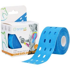 BronVit Sport Kinesio Tape děrovaný 5 cm x 5 m tejpovací páska modrá BronVit Sport Kinesio Tape děrovaný 5 cm x 5 m tejpovací páska modrá