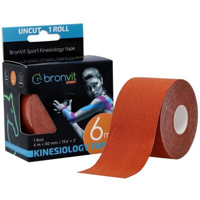 BronVit Sport Kinesio Tape classic 5 cm x 6 m tejpovací páska světle hnědá BronVit Sport Kinesio Tape classic 5 cm x 6 m tejpovací páska světle hnědá