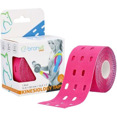 BronVit - Sport Kinesio Tape - Růžová - 5 cm x 5 m - Tape BronVit - Sport Kinesio Tape - Růžová - 5 cm x 5 m - Tape