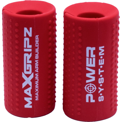 Power System Mx Gripz - Červené M - Činky úchyty - 2 ks Power System Mx Gripz - Červené M - Činky úchyty - 2 ks