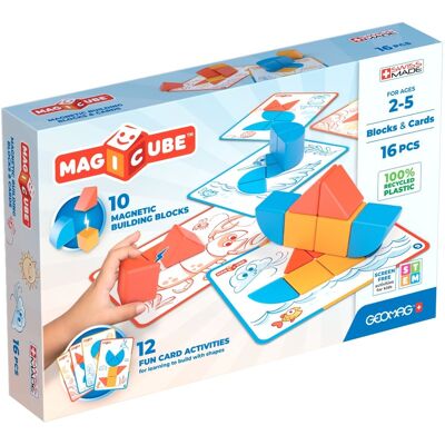 Geomag Magicube Blocks&Cards magnetická stavebnice 16 dílků Geomag Magicube Blocks&Cards magnetická stavebnice 16 dílků