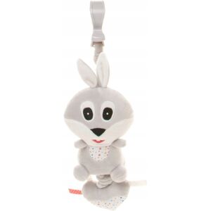 4BABY 4 BABY Závěsná plyšová hračka s melodií, Rabbit, šedá 4BABY 4 BABY Závěsná plyšová hračka s melodií, Rabbit, šedá