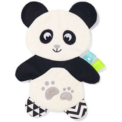Babyono Plyšová hračka/přítulníček, šustící PANDA POLLY, krémová/černá Babyono Plyšová hračka/přítulníček, šustící PANDA POLLY, krémová/černá