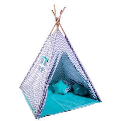 Dětský stan G21 Teepee - Hypoalergenní, Přírodní dřevěné podpěry Dětský stan G21 Teepee - Hypoalergenní, Přírodní dřevěné podpěry