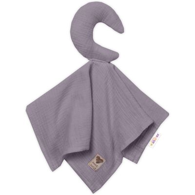 Baby Nellys Mušelínový mazlíček, přítulníček Měsíček, šedý Baby Nellys Mušelínový mazlíček, přítulníček Měsíček, šedý