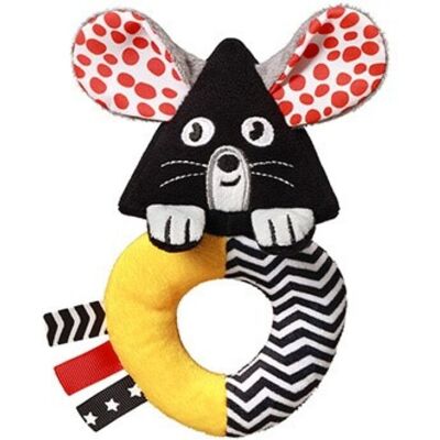Babyono Kontrastní. smyslové chrastítko Mouse Babyono Kontrastní. smyslové chrastítko Mouse