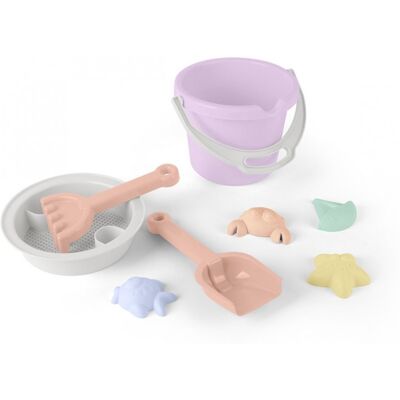 DANTOY hračky na písek - bábovičky - 8ks Pastel Pink 24m+ DANTOY hračky na písek - bábovičky - 8ks Pastel Pink 24m+