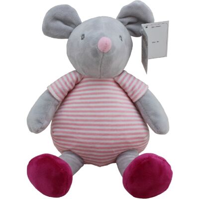 Babyono Plyšová hračka Tulilo Myška, 20 cm - šedá Babyono Plyšová hračka Tulilo Myška, 20 cm - šedá