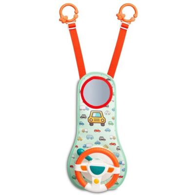 Toyz Závěsná edukační hračka s volantem - zelená, oranžová Toyz Závěsná edukační hračka s volantem - zelená, oranžová