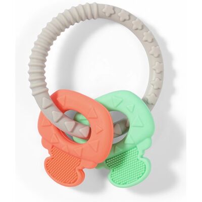 Babyono Dětské kousátko BabyOno, ORTHO - šedá, máta, korálová Babyono Dětské kousátko BabyOno, ORTHO - šedá, máta, korálová