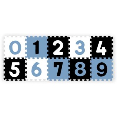 Babyono Pěnové puzzle - Čísla, 10ks, černá/modrá/bílá, Babyono Pěnové puzzle - Čísla, 10ks, černá/modrá/bílá,