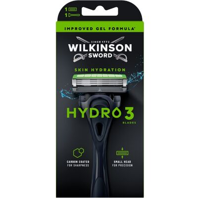 Wilkinson Hydro 3 Black Edition holicí strojek + 1 náhradní hlavice Wilkinson Hydro 3 Black Edition holicí strojek + 1 náhradní hlavice