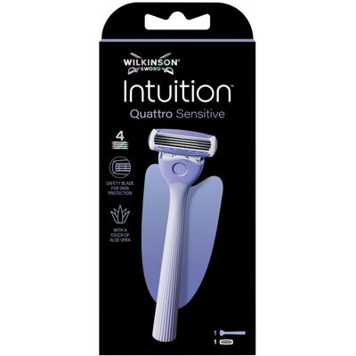 Wilkinson Intuition Quattro Sensitive dámský holicí strojek + hlavice Wilkinson Intuition Quattro Sensitive dámský holicí strojek + hlavice