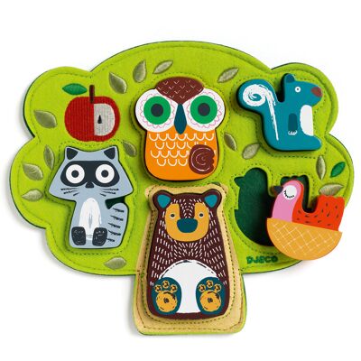 Dřevěné a vlněné puzzle Oski Djeco - Puzzle - Djeco Dřevěné a vlněné puzzle Oski Djeco - Puzzle - Djeco