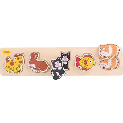 Bigjigs Toys Dřevěné vkládací puzzle domácí zvířata Bigjigs Toys Dřevěné vkládací puzzle domácí zvířata