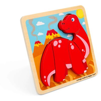 Bigjigs Toys Dřevěné vkládací puzzle Diplodocus Bigjigs Toys Dřevěné vkládací puzzle Diplodocus
