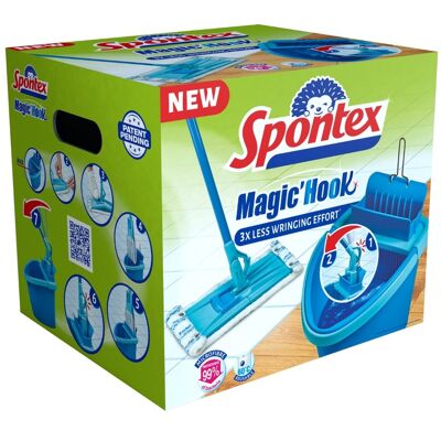 SPONTEX Magic Hook Systémový mop - Mop s ručním ždímacím systémem SPONTEX Magic Hook Systémový mop - Mop s ručním ždímacím systémem