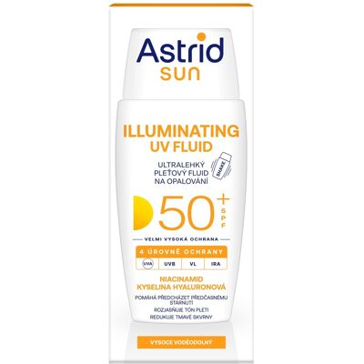 Astrid Ultralehký pleťový fluid na opalování spf 50+ Sun 50 ml Astrid Ultralehký pleťový fluid na opalování spf 50+ Sun 50 ml