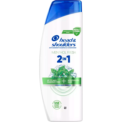 Head & Shoulders Menthol Fresh 2v1 Šampon a Kondicionér - 330ml Head & Shoulders Menthol Fresh 2v1 Šampon a Kondicionér - 330ml