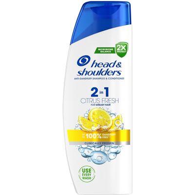 Head & Shoulders Citrus Fresh 2v1 - Šampon na mastné vlasy Head & Shoulders Citrus Fresh 2v1 - Šampon na mastné vlasy
