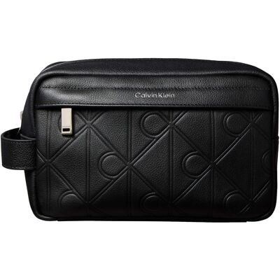 Calvin Klein Kožená kosmetická taška Xl Emblem LV04D1179GUB1 Calvin Klein Kožená kosmetická taška Xl Emblem LV04D1179GUB1