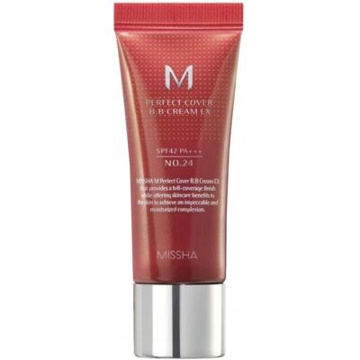 Missha BB krém SPF 42 Perfect Cover (BB Cream Ex) 20 ml 24 Cool Natural Beige Missha BB krém SPF 42 Perfect Cover (BB Cream Ex) 20 ml 24 Cool Natural Beige