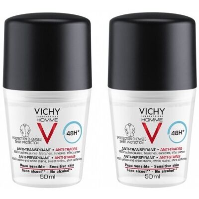 Vichy Homme Antiperspirant - 2x50ml Vichy Homme Antiperspirant - 2x50ml
