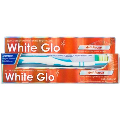 White Glo Zubní pasta Antiplak Toothpaste 150 g White Glo Zubní pasta Antiplak Toothpaste 150 g