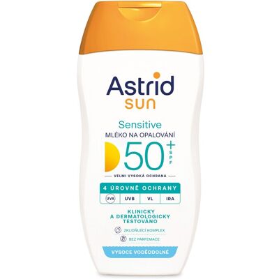 Citlivé sluneční mléko Astrid SPF 50 - Opalovací mléko Citlivé sluneční mléko Astrid SPF 50 - Opalovací mléko