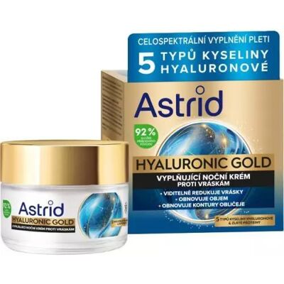 Noční krém Hyaluronic Gold od Astrid - Vyplňovač vrásek Noční krém Hyaluronic Gold od Astrid - Vyplňovač vrásek