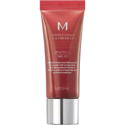 Missha BB krém SPF 42 Perfect Cover (BB Cream Ex) 20 ml 22 Cool Sand Missha BB krém SPF 42 Perfect Cover (BB Cream Ex) 20 ml 22 Cool Sand