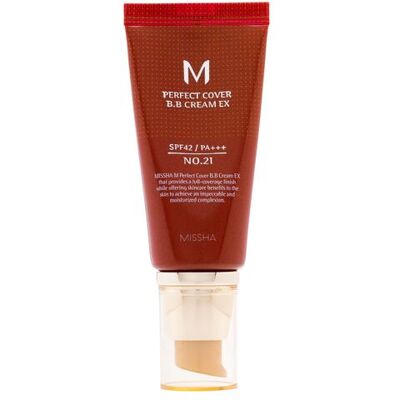 Missha BB krém SPF 42 Perfect Cover (BB Cream Ex) 50 ml 21 Light Beige Missha BB krém SPF 42 Perfect Cover (BB Cream Ex) 50 ml 21 Light Beige