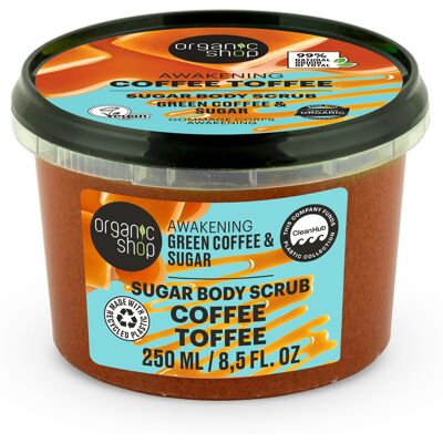 Organic Shop Povzbuzující tělový peeling Zelená káva a cukr (Body Scrub) 250 ml Organic Shop Povzbuzující tělový peeling Zelená káva a cukr (Body Scrub) 250 ml