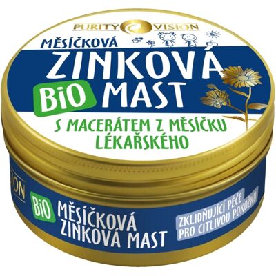 Purity Vision - Organická měsíčková zinková mast 150ml Purity Vision - Organická měsíčková zinková mast 150ml