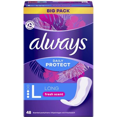 Always Slipové vložky Daily Protect Long Fresh Scent 48 ks Always Slipové vložky Daily Protect Long Fresh Scent 48 ks
