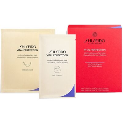 Shiseido Vital Perfection Liftdefine Radiance Maska obličeje a krku Shiseido Vital Perfection Liftdefine Radiance Maska obličeje a krku
