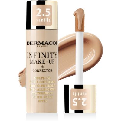 Dermacol Vysoce krycí make-up a korektor Infinity (Multi-Use Super Coverage Waterproof Touch) 20 g 2.5 Vanilla Dermacol Vysoce krycí make-up a korektor Infinity (Multi-Use Super Coverage Waterproof Touch) 20 g 2.5 Vanilla