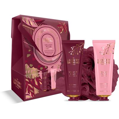 Grace Cole Dárková sada v krabičce Velvet Plum & Soft Suede 3 ks Grace Cole Dárková sada v krabičce Velvet Plum & Soft Suede 3 ks