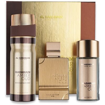 Al Haramain Amber Oud Gold Edition - EDP 75 ml + EDP 30 ml + tělový závoj 250 ml Al Haramain Amber Oud Gold Edition - EDP 75 ml + EDP 30 ml + tělový závoj 250 ml