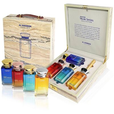 Al Haramain Kolekce Musk Collection - EDP 4 x 100 ml + plnitelný flakon Al Haramain Kolekce Musk Collection - EDP 4 x 100 ml + plnitelný flakon