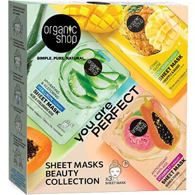 Organic Shop Dárková sada plátýnkových masek You Are Perfect 3 ks Organic Shop Dárková sada plátýnkových masek You Are Perfect 3 ks