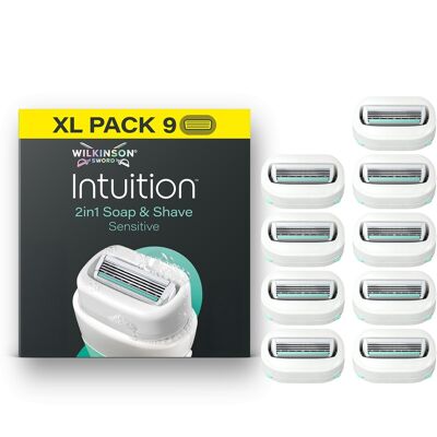 Wilkinson Sword Náhradní hlavice Intuition 2v1 Soap and Shave Sensitive 9 ks Wilkinson Sword Náhradní hlavice Intuition 2v1 Soap and Shave Sensitive 9 ks