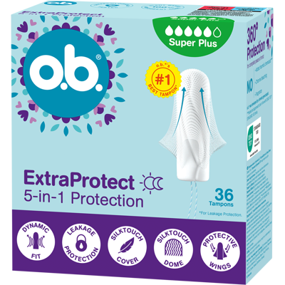 o.b. Tampóny Extra Protect Super Plus 36 ks o.b. Tampóny Extra Protect Super Plus 36 ks