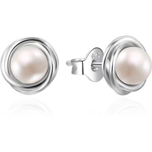Agato Půvabné stříbrné náušnice s pravou perlou AGT-E239P-P Agato Půvabné stříbrné náušnice s pravou perlou AGT-E239P-P