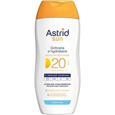Astrid hydratační mléko na opalování SPF20 200ml Astrid hydratační mléko na opalování SPF20 200ml