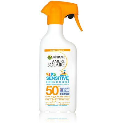 Garnier Ambre Solaire Kids Sensitive Advanced SPF 50 - Opalovací sprej na tělo Garnier Ambre Solaire Kids Sensitive Advanced SPF 50 - Opalovací sprej na tělo