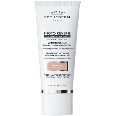 Institut Esthederm Tónovaný ochranný krém proti pigmentovým skvrnám Photo Reverse Light Beige (Brightening Protective Anti-Dark Spots Face Care) 50 ml Institut Esthederm Tónovaný ochranný krém proti pigmentovým skvrnám Photo Reverse Light Beige (Brightening Protective Anti-Dark Spots Face Care) 50 ml