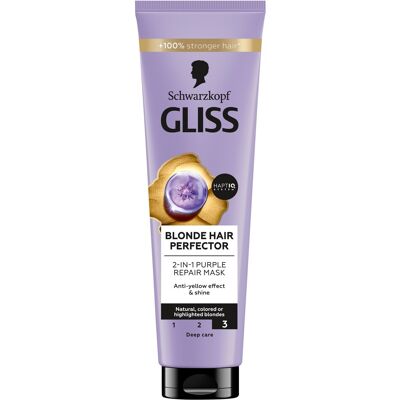 Schwarzkopf Gliss Blonde Hair Perfector - Regenerační maska na blond nebo melírované vlasy Schwarzkopf Gliss Blonde Hair Perfector - Regenerační maska na blond nebo melírované vlasy