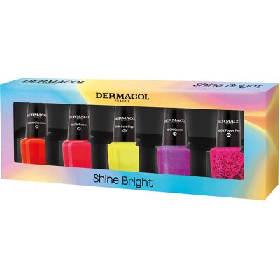 Dermacol Sada neonových laků na nehty Shine Bright Dermacol Sada neonových laků na nehty Shine Bright