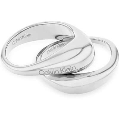 Calvin Klein Stylová sada ocelových prstenů Elongated Drops 35000447 54 mm Calvin Klein Stylová sada ocelových prstenů Elongated Drops 35000447 54 mm